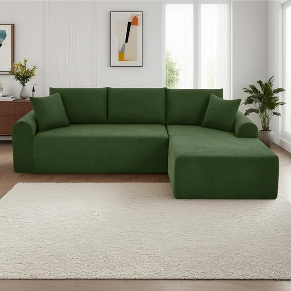 103" Modular Sectional Couch with L-Shape Chaise, Modern Boneless Couch for Living Room, Sofa in A Box, Oversized Sofa Sleeper with Deep Seat, No Assembly Required