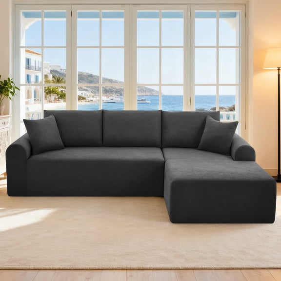 103" Modular Sectional Couch with L-Shape Chaise, Modern Boneless Couch for Living Room, Sofa in A Box, Oversized Sofa Sleeper with Deep Seat, No Assembly Required