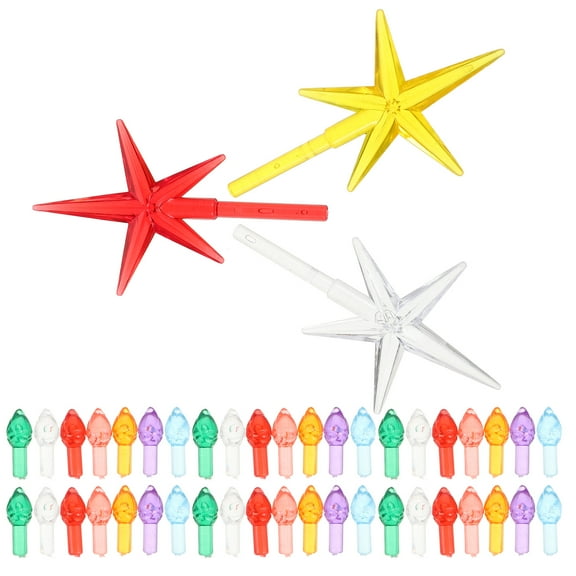 103 Pcs Ceramic Tree Star Ornament Christmas Lights Shape Bulbs Pegs Ornaments Replacement