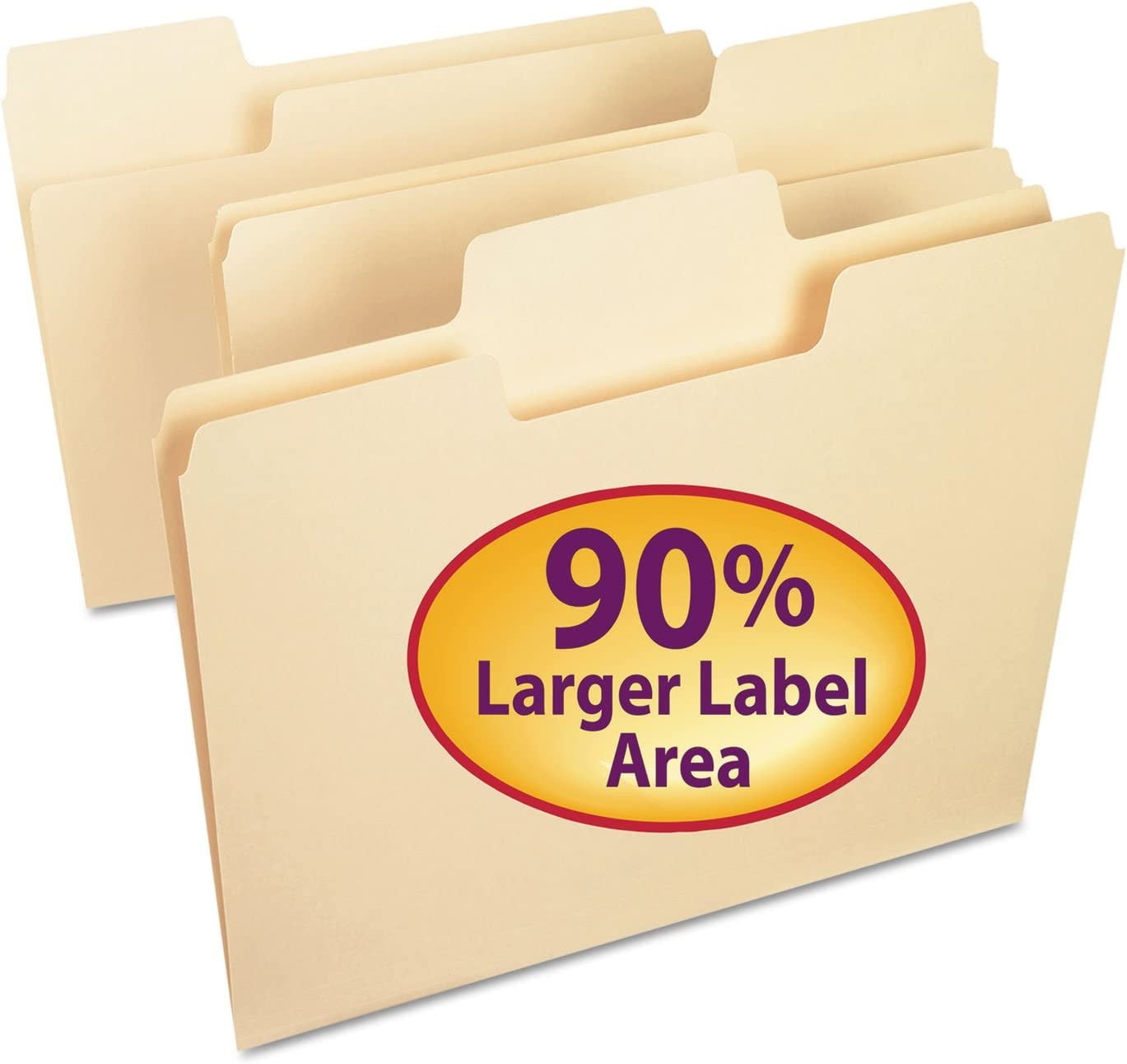 10301 SuperTab File Folders 1/3 Cut Top Tab Letter Manila 100/Box