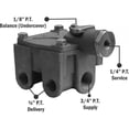 thumbnail image 1 of 103010 LRV-3507 H-30268 Relay Valve R-14H 4PSI W/ Bracket For Mack Replacement New, 1 of 3