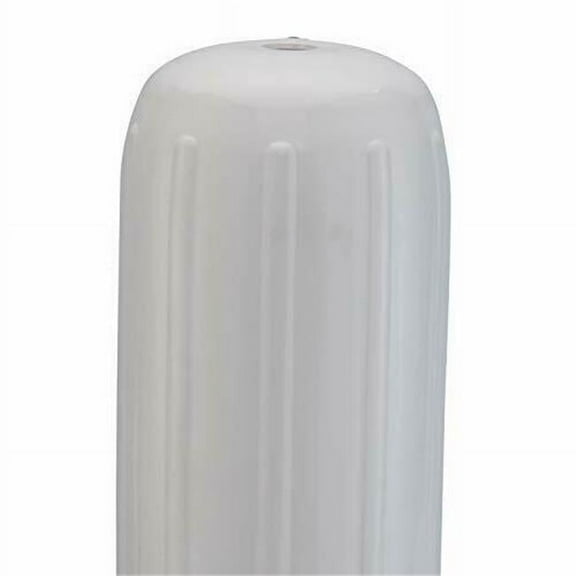 1032 10 x 26 in. Big B Vinyl Boat Fender with Center Rope Inflatable, White