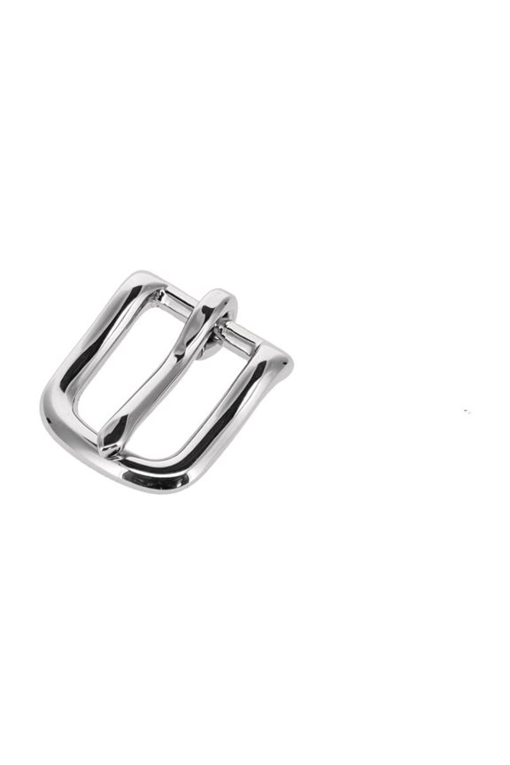 1035 Nickel Plate, Heel Bar Buckle, Solid Brass-LL