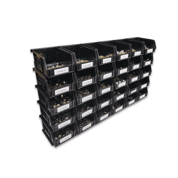 1035 Piece Grade 8 USS Coarse Nut Bolt and Washer Assortmentwith 30 Plastic Bins