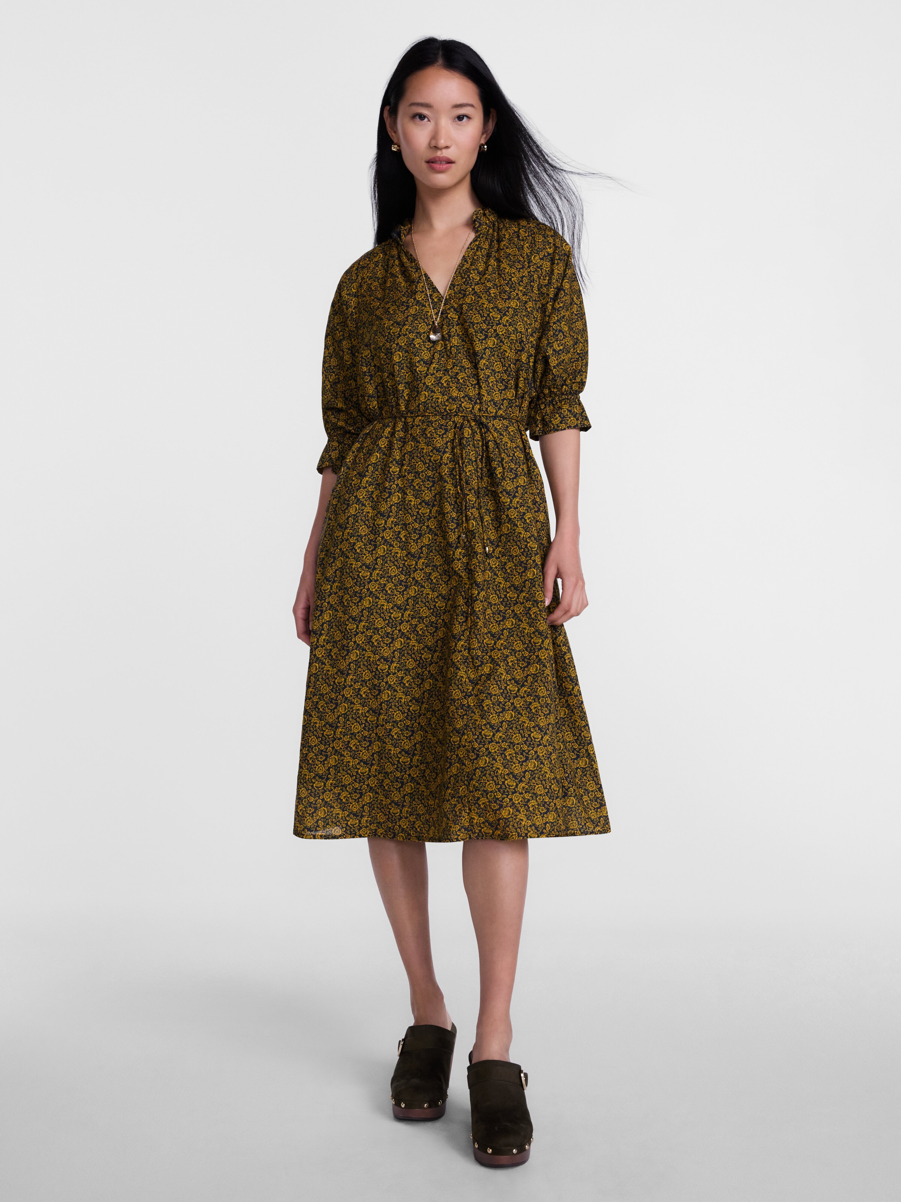 Scenario Women's and Women's Plus Midi Dress with Short Sleeves, Sizes XS-4X