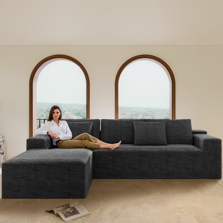 104.3" Cloud Sectional Couch with L-Shape Chaise,Modern Modular Sofa with Deep Seat