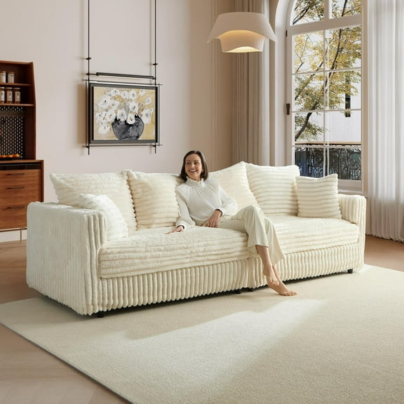 104.3" Convertible Sectional Sofa - Space-Saving Modular Couch with Lounge Chair, Durable & Comfortable, Quick Assembly