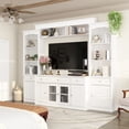 thumbnail image 1 of Timechee 104.3"x82.3" Complete Entertainment Wall Unit White TV Stand Display White - Set, 1 of 5