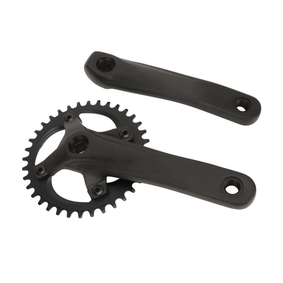 104 BCD Mountain Bike Crank Arm Set with 36T Single Speed Chainring Square Taper Crankset Aluminum Alloy Bicycle Crankset Parts (10.2 inches / 26.0 cm)