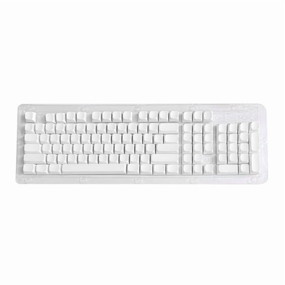 104 Key Minimalist White Blank Keycaps DA Height PBT Keycap Set For Mechanical Keyboards For Office And Gaming
