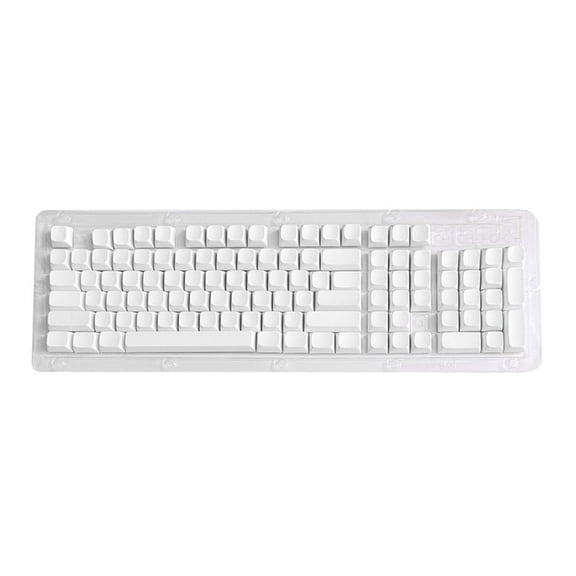 104 Key Minimalist White Blank Keycaps XDA Height PBT Keycap Set For Mechanical Keyboards For Office And Gaming