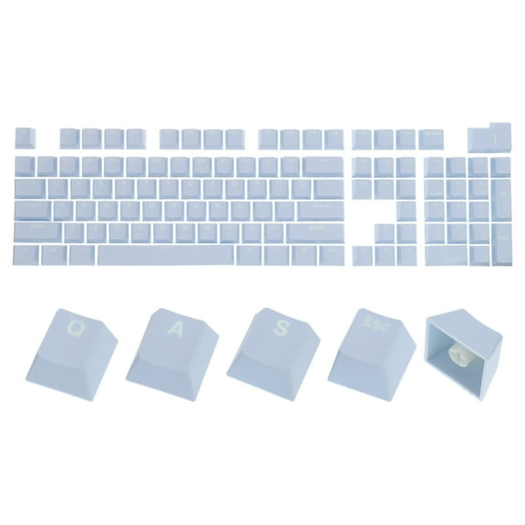 104 Key PBT Keycap Set OEM Profile 60% for 61/68/87/98/100/104 Keys Mechanical Keyboard Layout, Light Blue