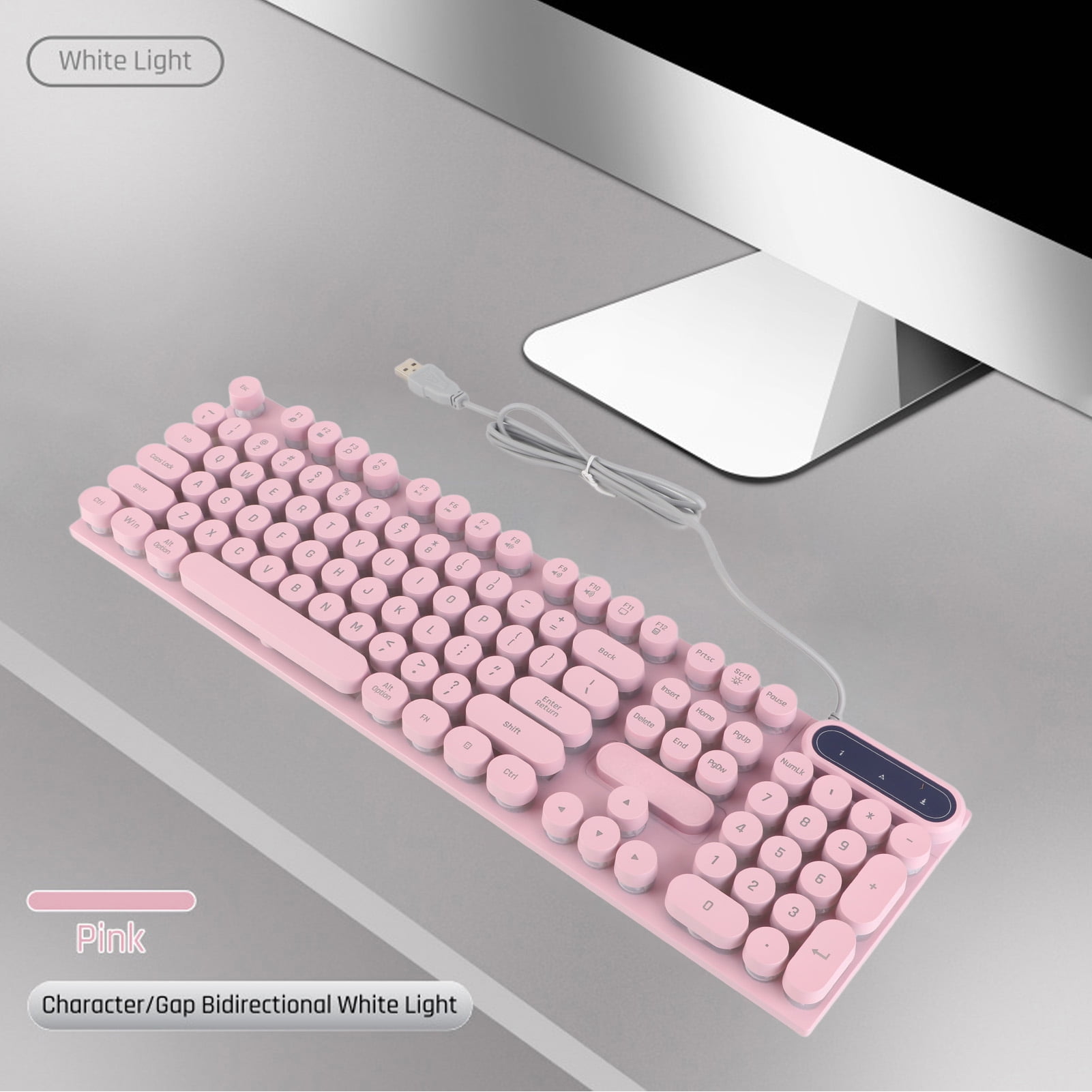 104,Key Wired Gaming Keyboard, Backlit, Ergonomic Foldable, Perfect For Desktop Laptop Gamers