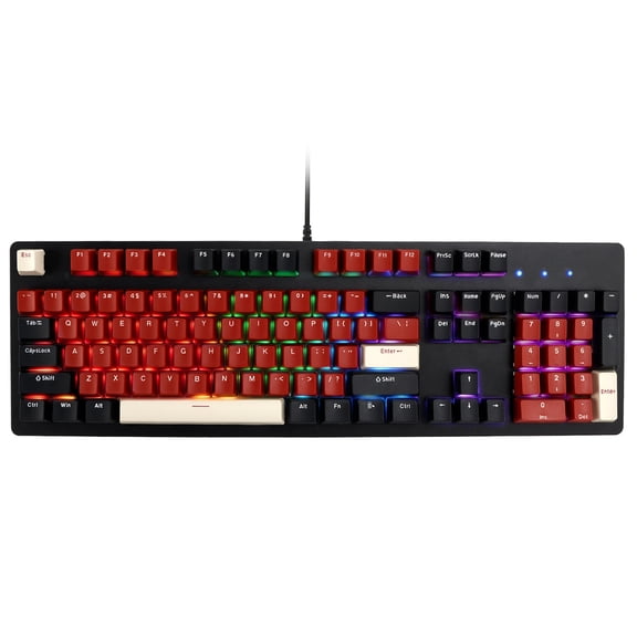 VIPQV 104-Key Wired Mechanical Keyboard, Hot Swappable Custom Keyboard, RGB Backlit Gaming Keyboard for PC/Tablet/Xbox/PS4/PS5