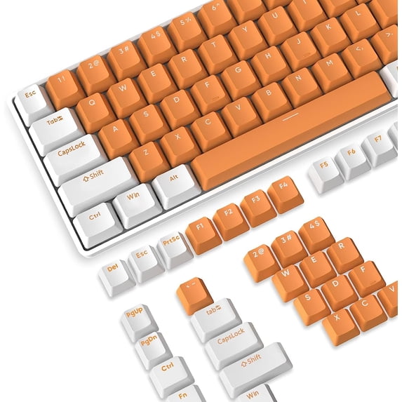 ZIYOU LANG 104 Keys Custom PBT Keycap Set Double Shot OEM Profile Orange for Mechanical Keyboard DIY