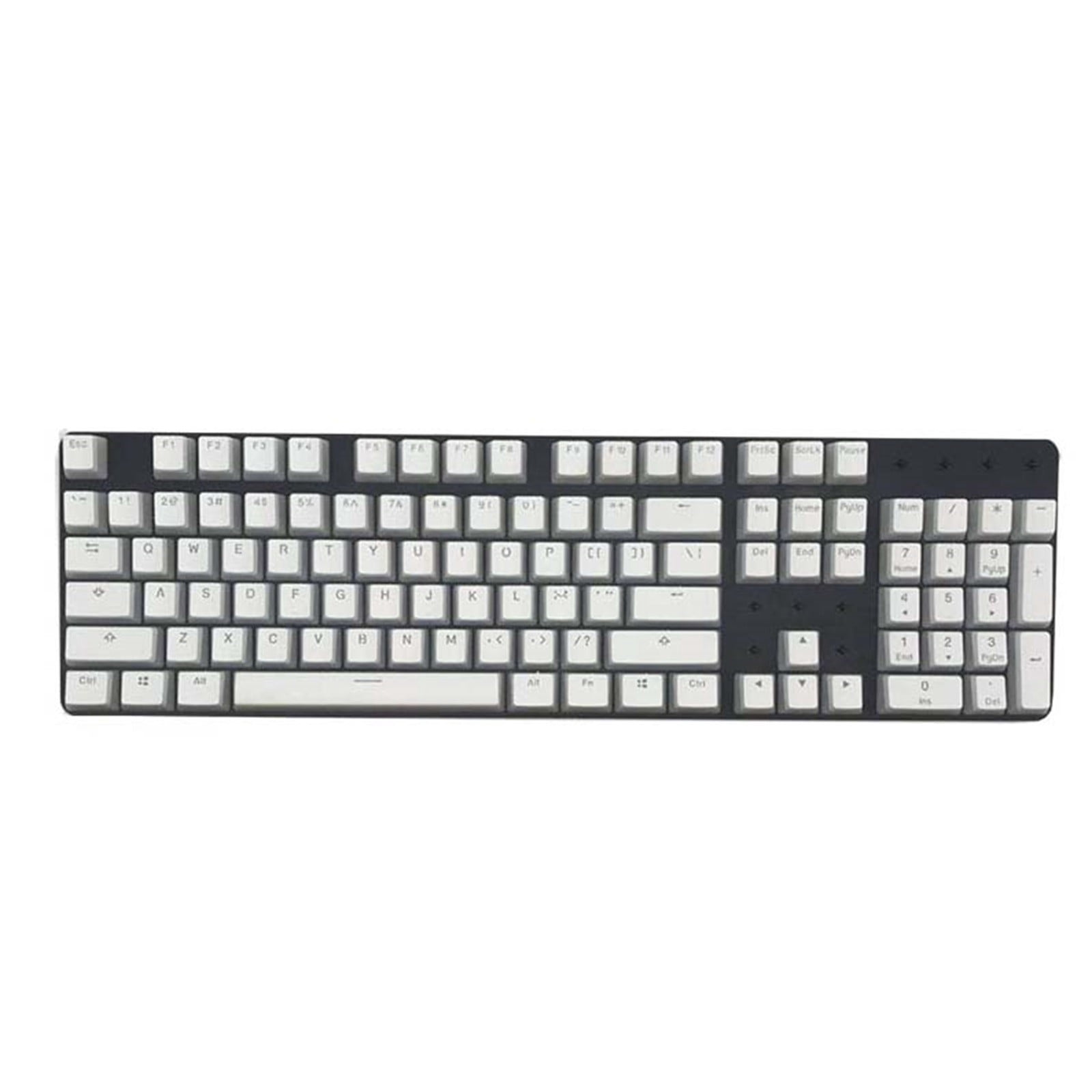 104 Keys Pudding Keycaps for Mechanical Keyboard, PBT Translucent OEM Profile Double Shot Keycap Set for Standard Full Size Wired Gaming Keyboards Customization (Keys Only).