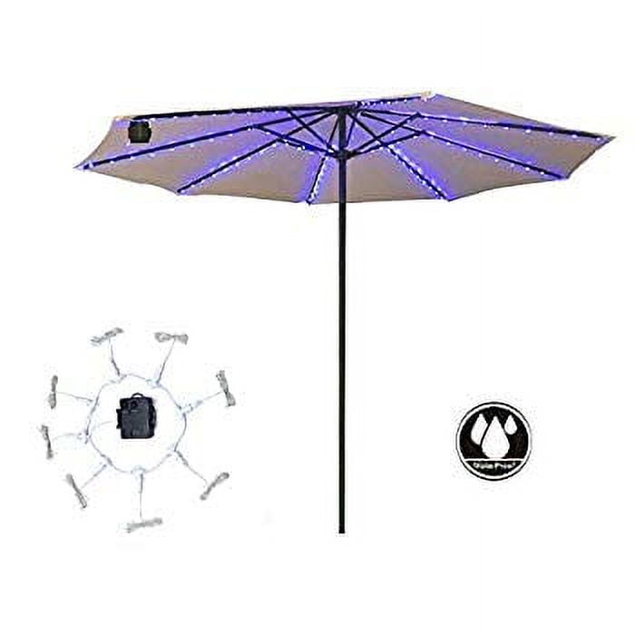 104 LEDs Solar Patio Umbrella String Lights, 8 Lighting Modes Solar