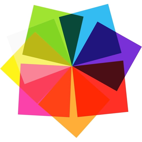 104 Pcs Colored Cellophane Sheets for Crafts, Wrap Paper Color Cello Gel Light Filter DIY Arts Crafts Decoration (Multicolor, 7.5 x Inch)