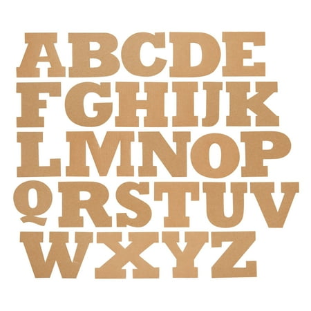 104 Piece Unfinished Cardboard Alphabet Letters for DIY Crafts, Classrooms Projects (3x3 In)