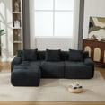 thumbnail image 1 of 104" Sectional Couch Modular Sectional Sofa, Modern L Shaped Couch with 3 Pillows, Deep Seat Boneless Couches for Living Room, Comfy Cloud Couches for Bedroom Apartment, No Assembly, Charcoal, 1 of 11