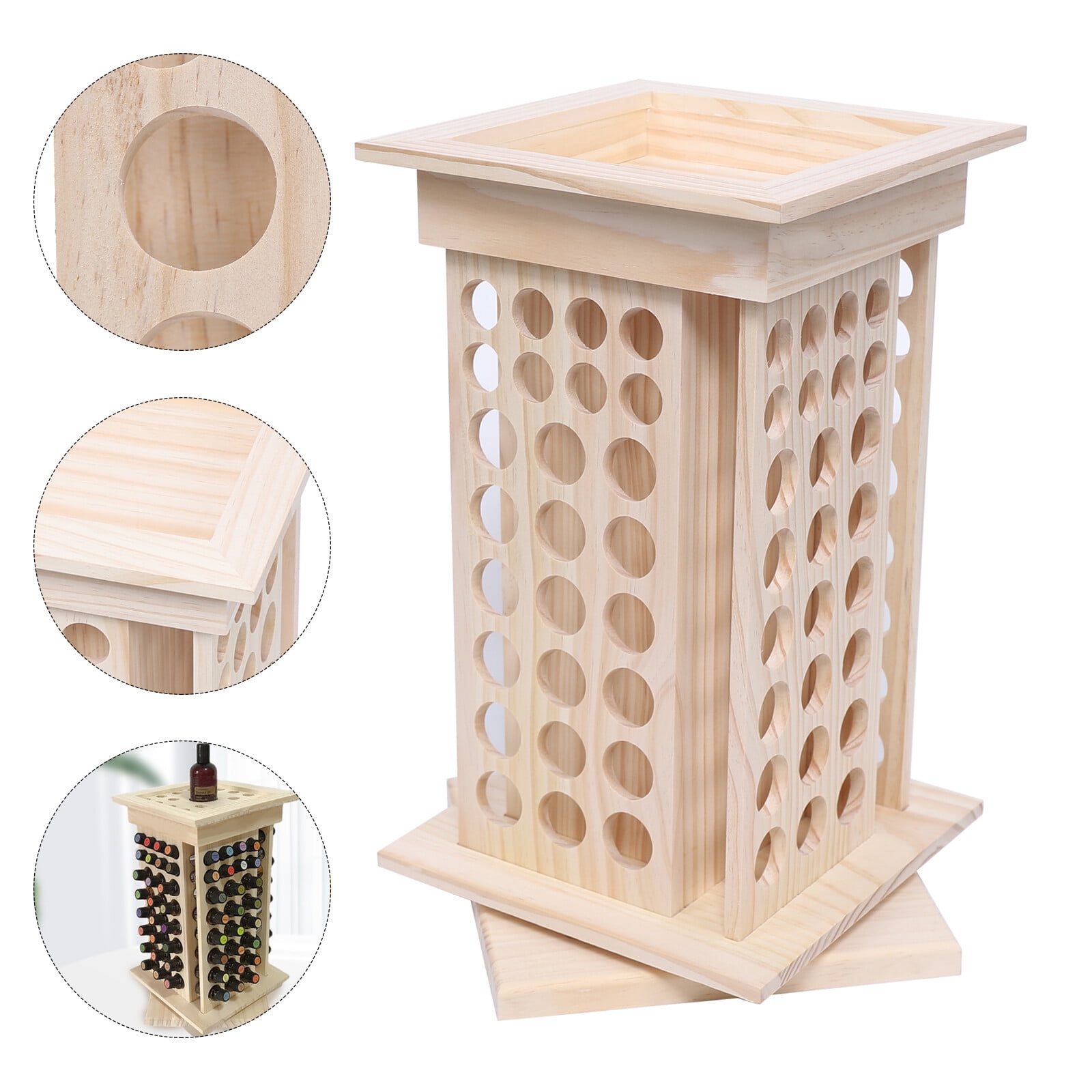 104 Slots 8-Tier Desktop Hole Display Stand, Four-Sided Rotatable ...