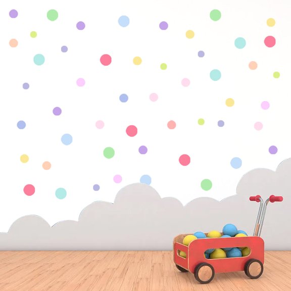 104 dots colorful wall stickers