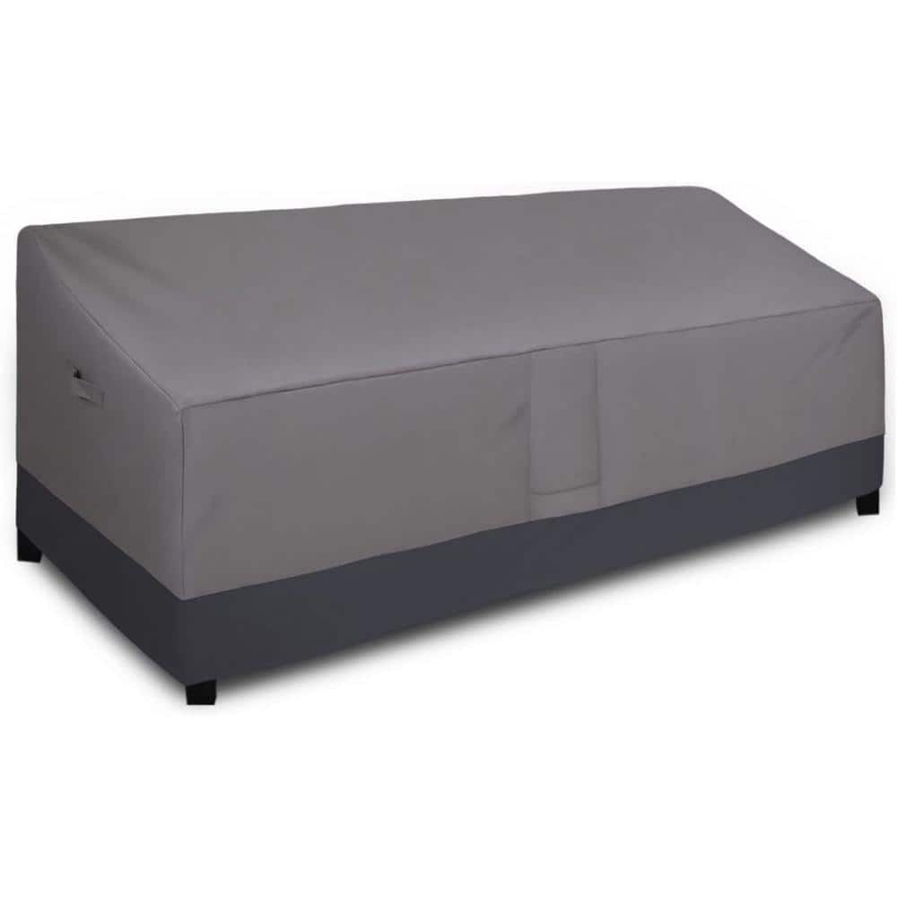104 in. W x 40 in. D x 33 in. H Gray/Dark Gray Waterproof Outdoor Couch