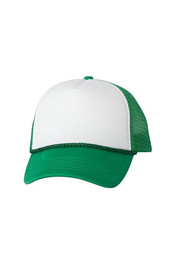 1040 - KEL Panel Cot Trucker Caps, Kelly