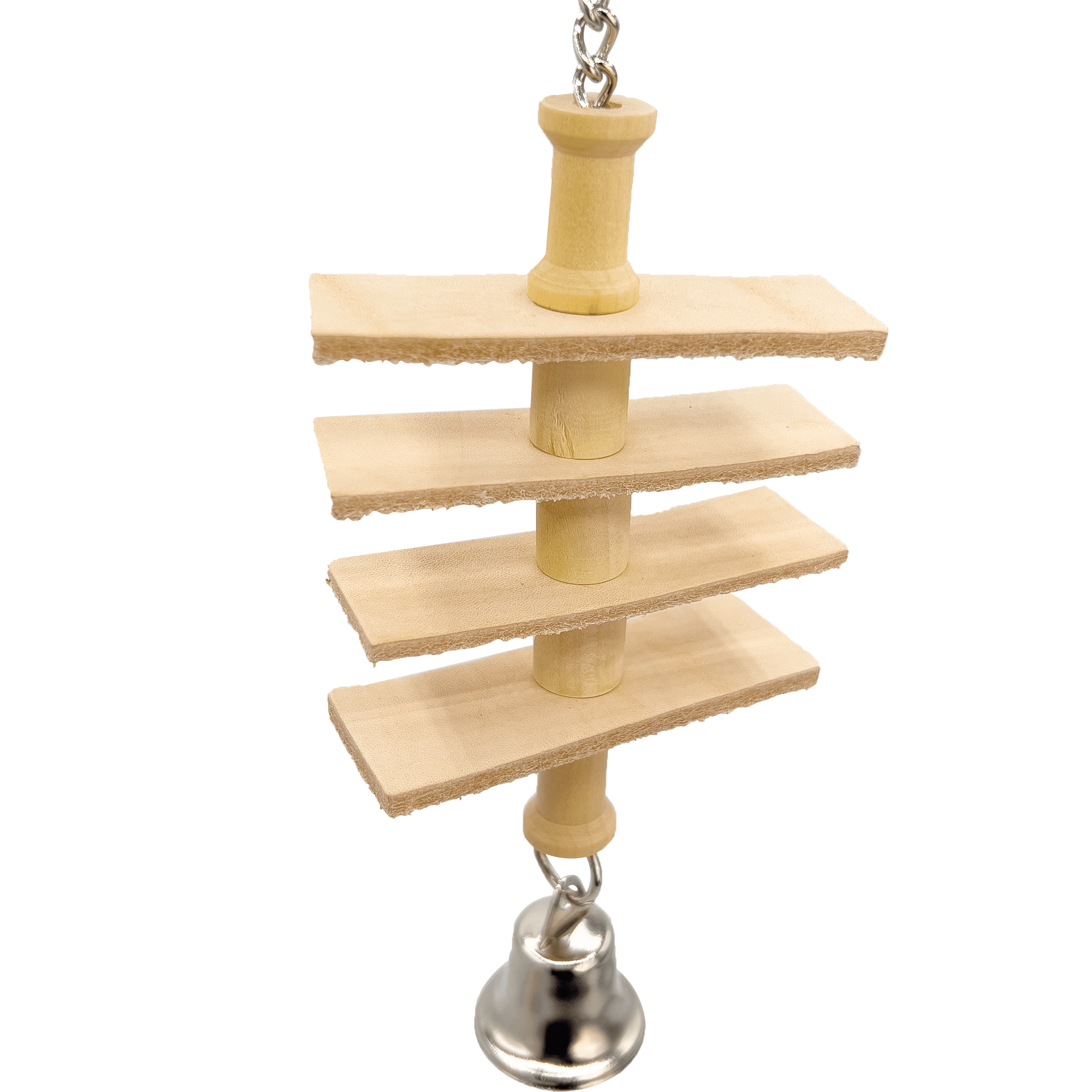 1040 Small Leather Propeller M&M Bird Toys Natural Wood Bead Chew ...