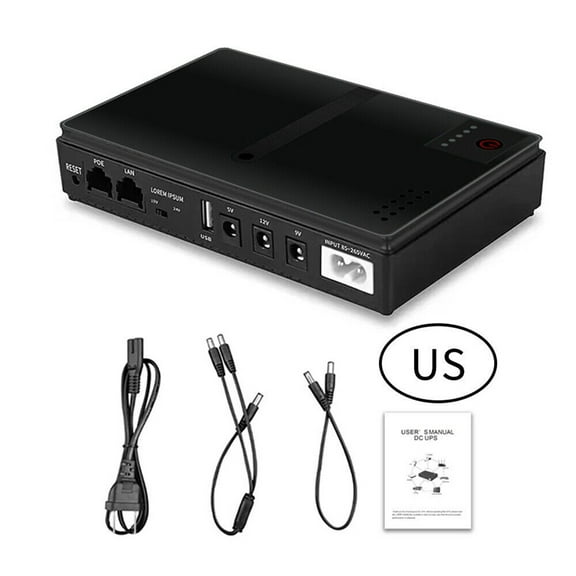 10400mAh Portable UPS 5-12V Uninterruptible Power Supply Battery Backup For