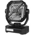 thumbnail image 1 of 10400mAh Solar fan, Camping Fan with Solar Panel & LED Lantern, 7W 8 Inch Portable Rechargeable Battery Powered for Outside, 4-Speed and Quiet Operated for Picnic, Barbecue, Fishing, Travel, 1 of 9