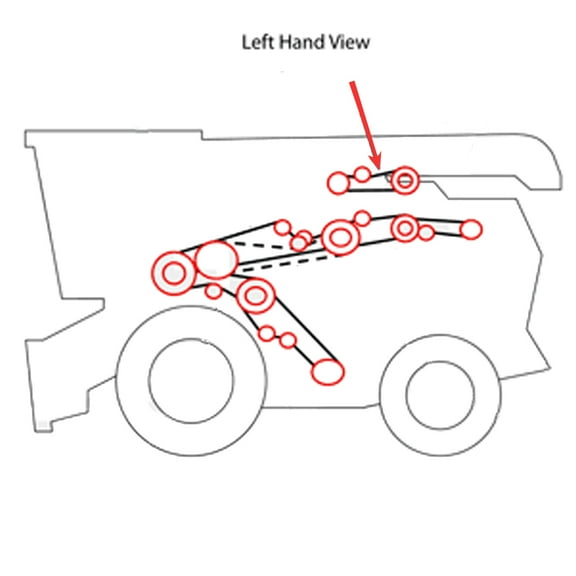 104179W1 New Combine Propulsion Pump Drive Belt Fits Massey Ferguson 8570