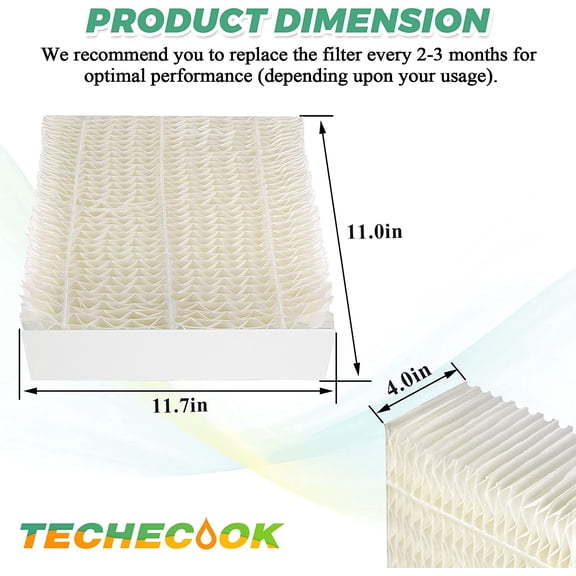 1043 Humidifier Wick Filters 2-Pack for Essick AirCare EP9500 EP9700 EP9800 831000 Space Saver 800 Series by