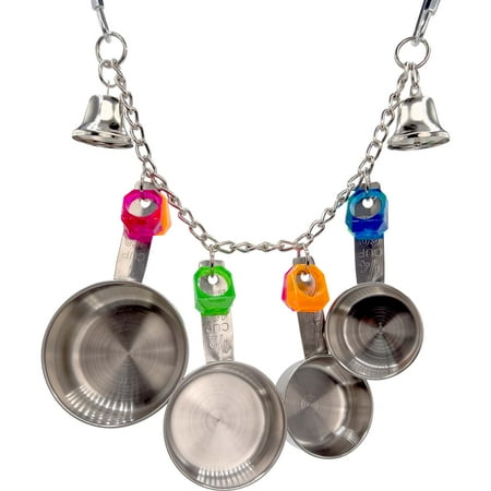 1045 Ringy Pot Ringer M&M Bird Toys Stainless Steel Acrylic Ring Noisy Toy