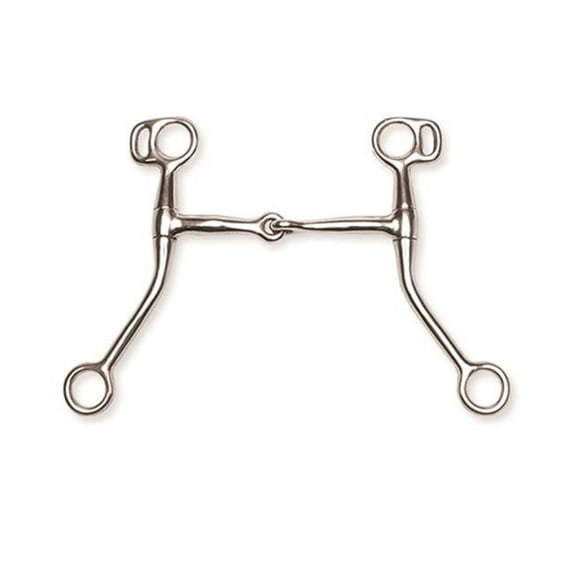10456-4-3-4 Stainless Steel Training Snaffle Bit - 4.75 in.
