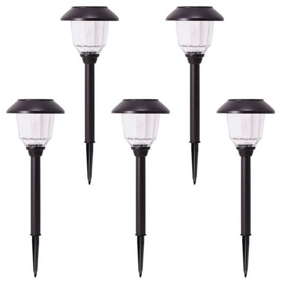 10489-12-5BZ 5-Piece LED Solar Path Lights, Oil-Rubbed Bronze
