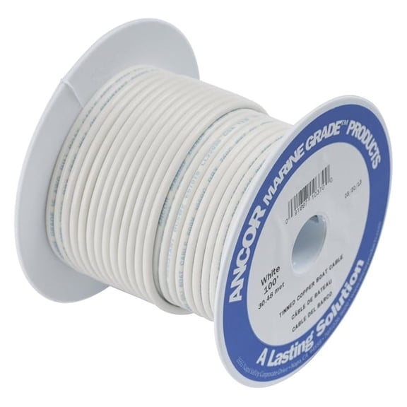 104925 Tinned Copper Wire, 14 AWG (2mm2), White - 250ft