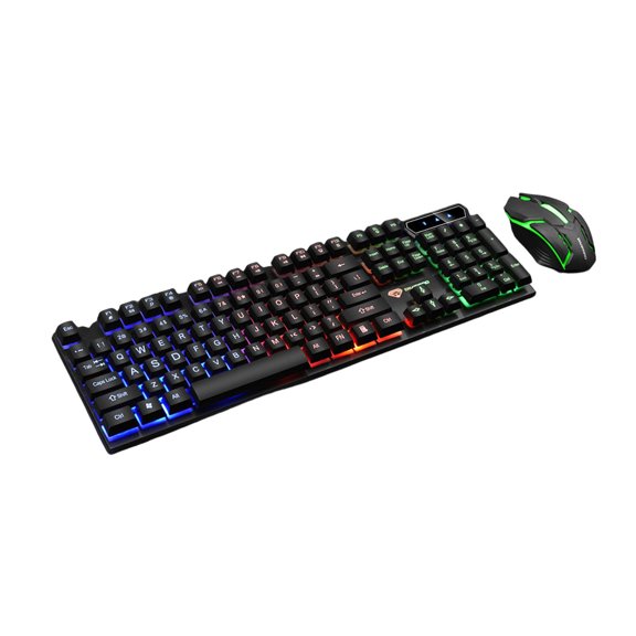 104Keys USB Cord Keyboards Combo Customizable RGBs Backlit Mechanical Feel For Gaming