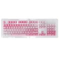 104PCS Key Caps Pink White Dyeing Process Matte Appearance PBT Keycaps