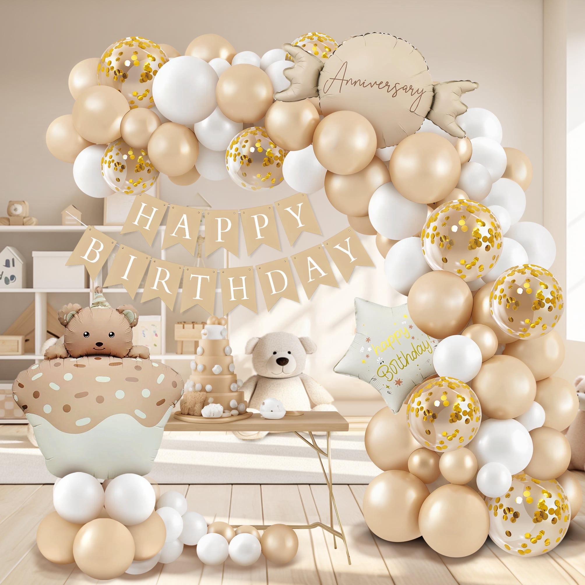 Mxdfafa 104Pcs Neutral Tone Latex Balloon Arch Kit Birthday mxdfafa-104pcs-neutral-tone-latex-balloon-arch-kit-birthday