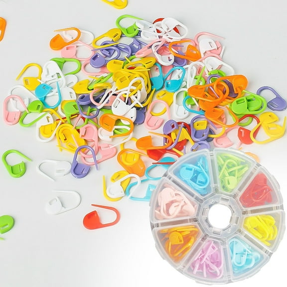 104Pcs Knitting Counter Crochet Locking Markers Needle Clip Pin For Diy Sweater Scarf Abs, Pink One Size