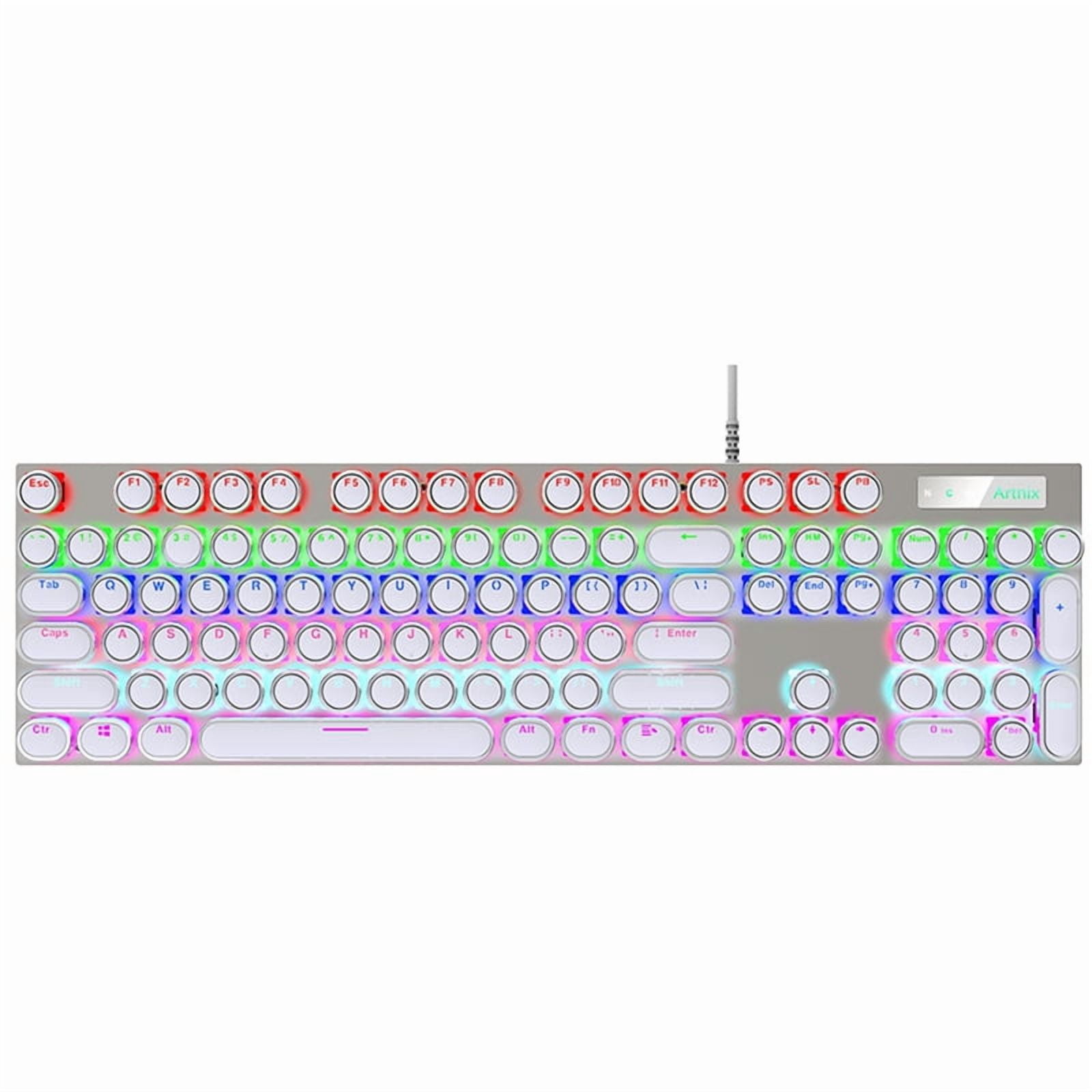 Single Rounded Key Cap 104Pcs/Set Universal Round Key Cap Keycaps for Cherry MX Mechanical ...