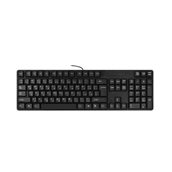 104keys Corded Arabic English Keyboard Featuring Ergonomic Layout And Photoelectric Responses