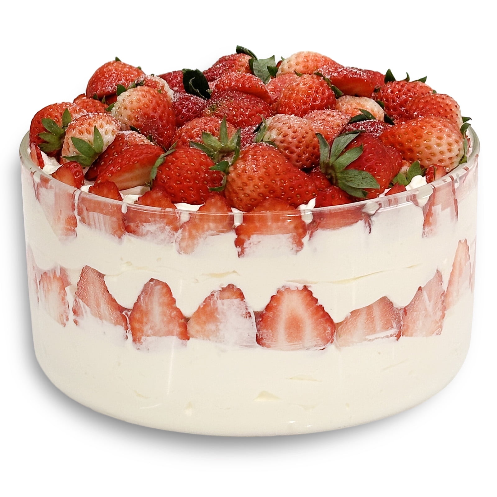 104oz Large Glass Trifle Bowl, Modern Design Clear Glass Round Dessert Centerpiece Serving Bowl