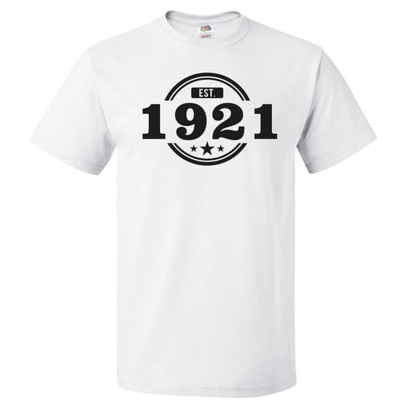 105th Birthday Gift For 105 Year Old Established 1921 T Shirt