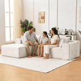 thumbnail image 1 of VNT Cloud Couch Sectional with Ergonomic Support for Living Room, Apartment, Office, No Assembly Required, Gray, 1 of 10