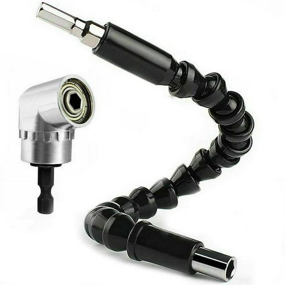 105 Degree Angle Adapter Socket Holder Right Angle Drill Bit + Flexible Angle Extension Bit Set