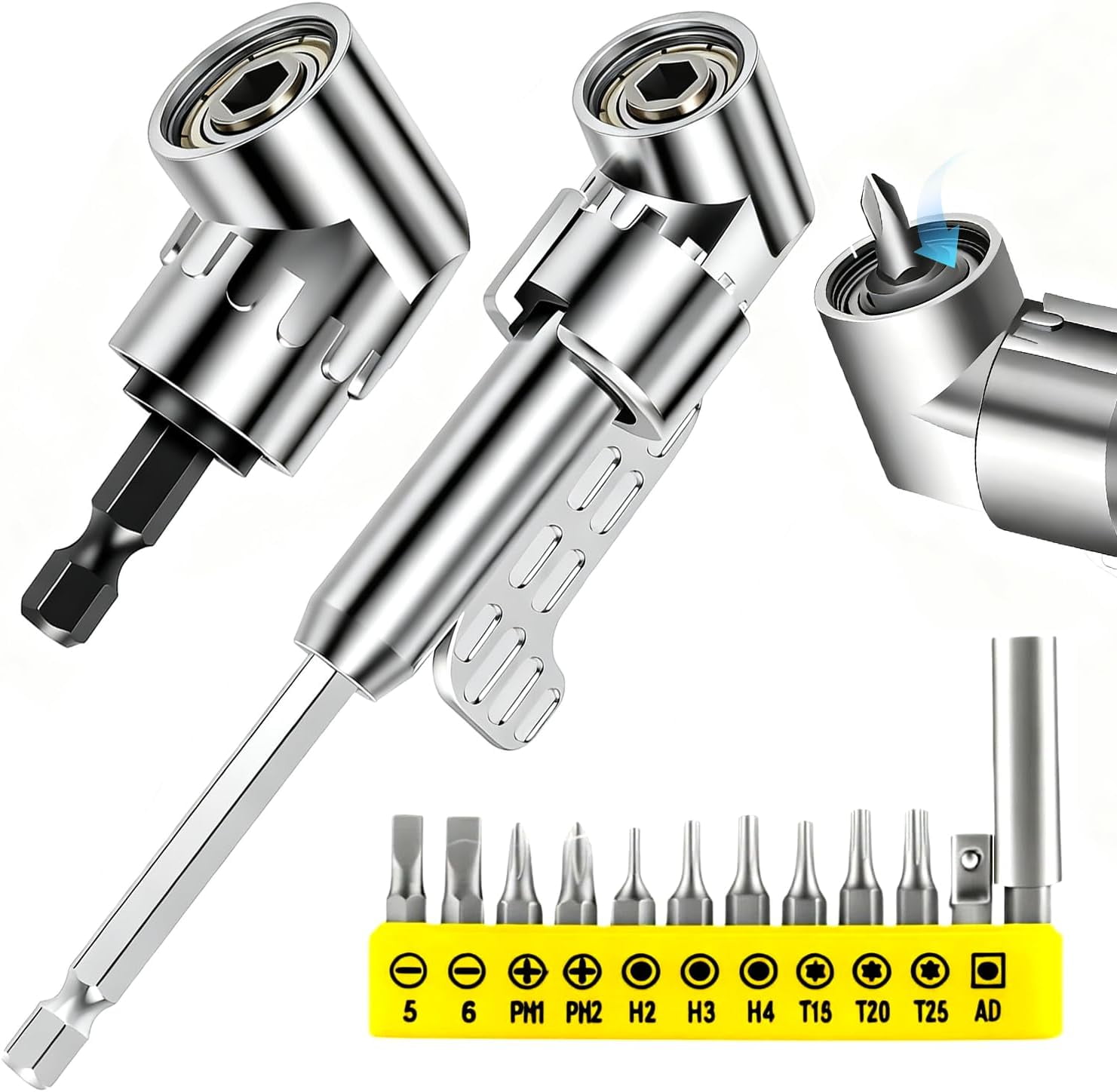 105 Degree Right Angle Drill Adapter, Corner Angled Screwdriver Drill ...