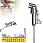 105 Degree Right Angle Drill Adapter, Right Angle Drill Attachment,2025 Upgrade Right Angle Drill Attachment With Multi-Function Bend Screwdriver Bit, Angle Drill Bit Adapter For Household Work