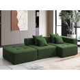 thumbnail image 1 of 105 Inch L-Shaped Modular Sectional Sofa, Corduroy Boneless Couches with Wide Armrest and Tufted Design, No Assembly Required, Full Compressed Cloud Couch for Living Room, Bedroom, Green, 1 of 9